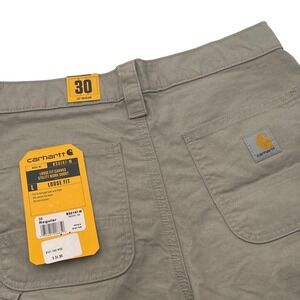 Carhartt Mens Canvas Utility Work Shorts Loose Fit Size 30 Tan B147‎ New